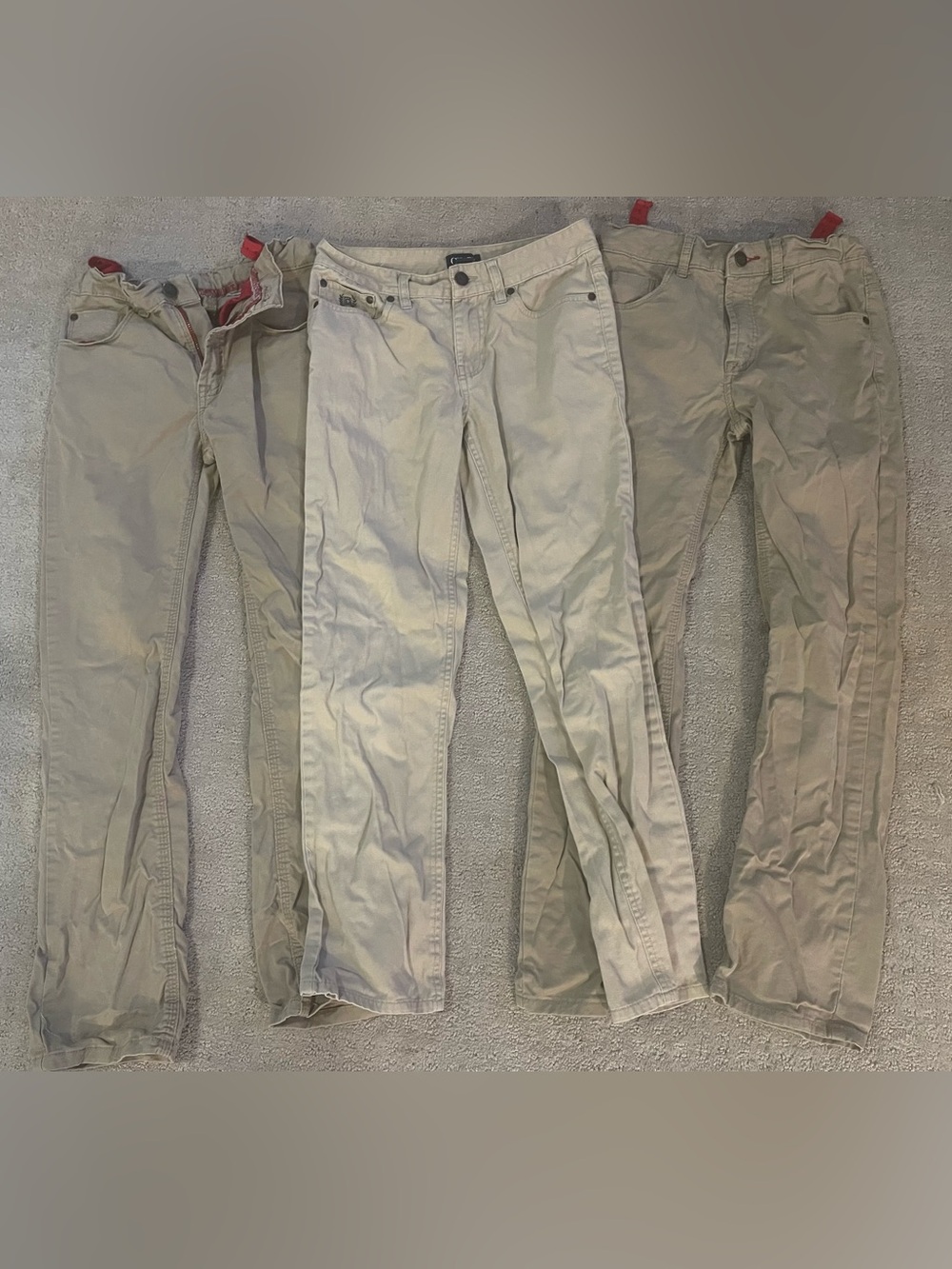 Wrangler chaps sz 12 Kids khaki Beige Slim pant Classic Casual uniform bundle